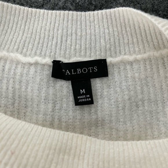 Talbots Wide Striped Sweater, Cream, purple and Grey - Picture 10 of 11